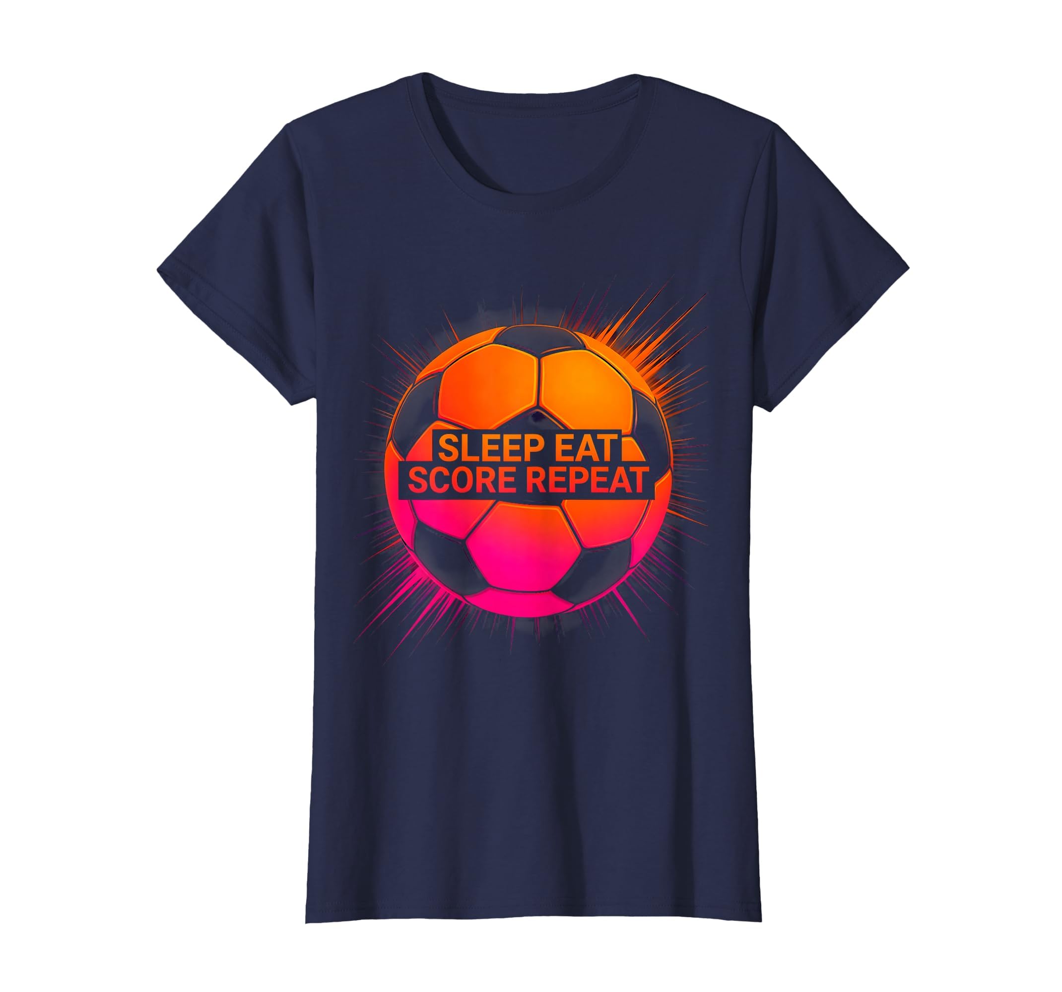 Sleep Eat Score Repeat Soccer Fan T-Shirt - Unique Graphic for Adults