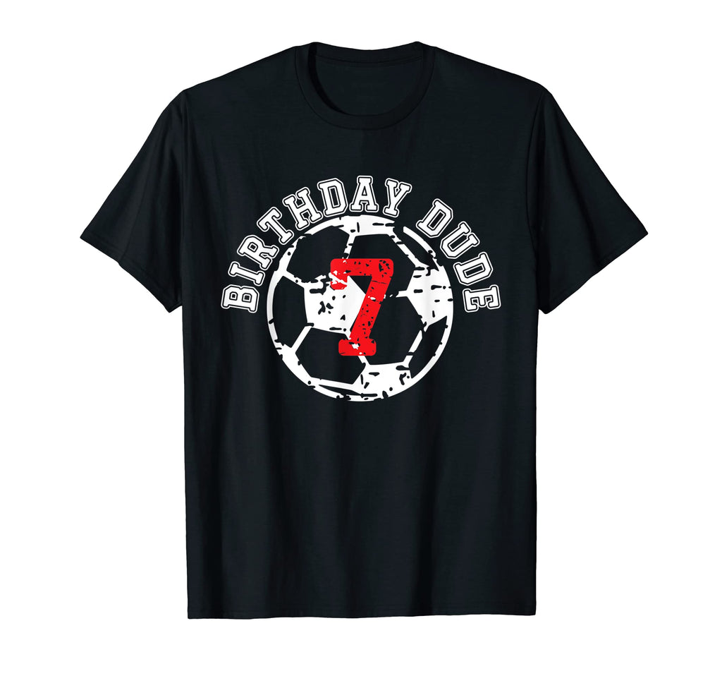 7 Year Old 7Th Birthday Dude Soccer T-Shirt - Unique Graphic for Adults