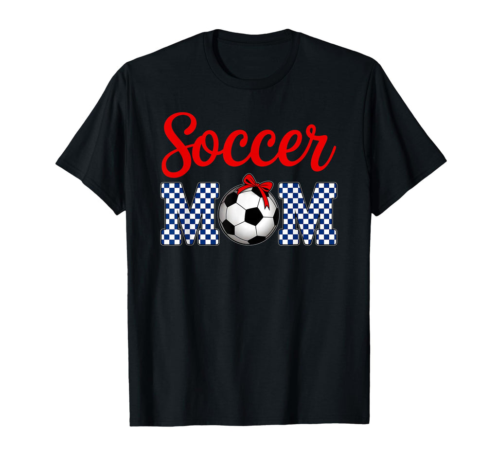 Soccer Mom Soccer Mama Coquette Bow Mothers T-Shirt - Graphic Print Unisex