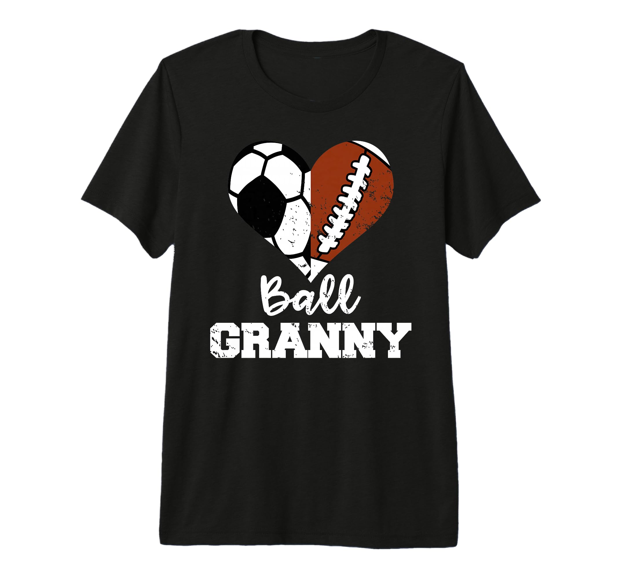 Ball Granny Heart Funny Soccer Football T-Shirt - Trendy Graphic Unisex