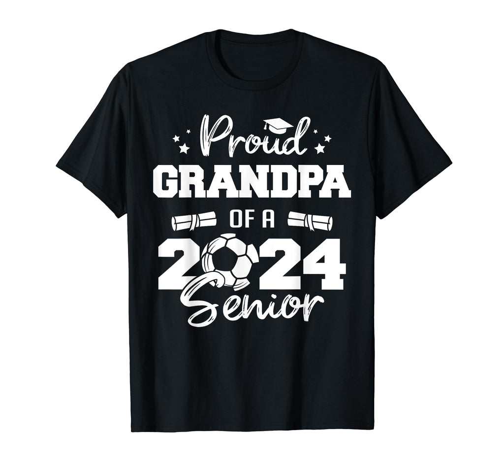 Proud Grandpa 2024 Senior Funny T-Shirt - Custom Art Print Men Women