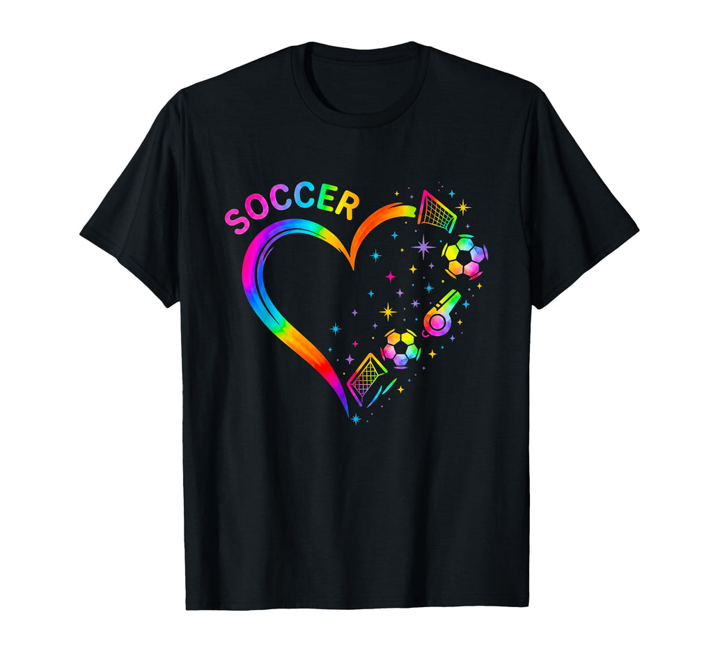 Soccer Heart Colorful Pin Lovers T-Shirt - Custom Art Print for Adults