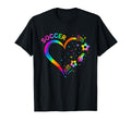 Soccer Heart Colorful Pin Lovers T-Shirt - Custom Art Print for Adults