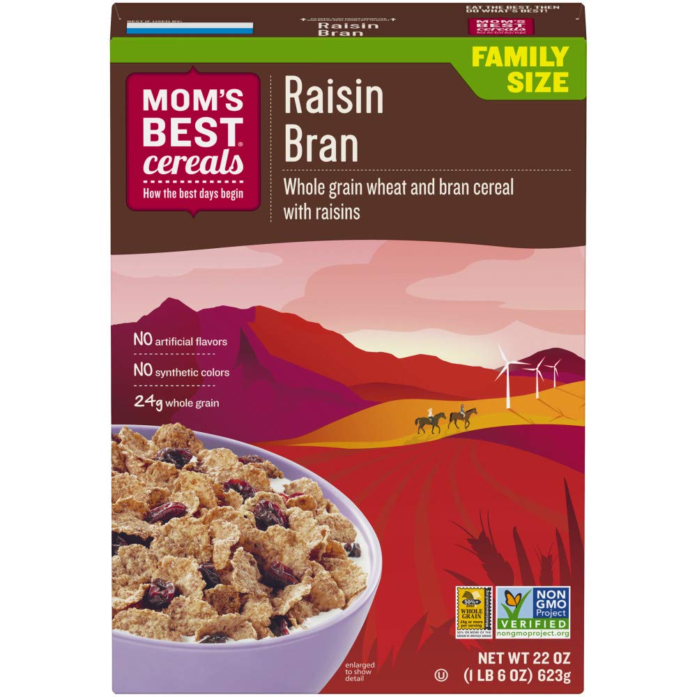 Mom's Best Raisin Bran Cereal, 22 Oz., Pack of 10