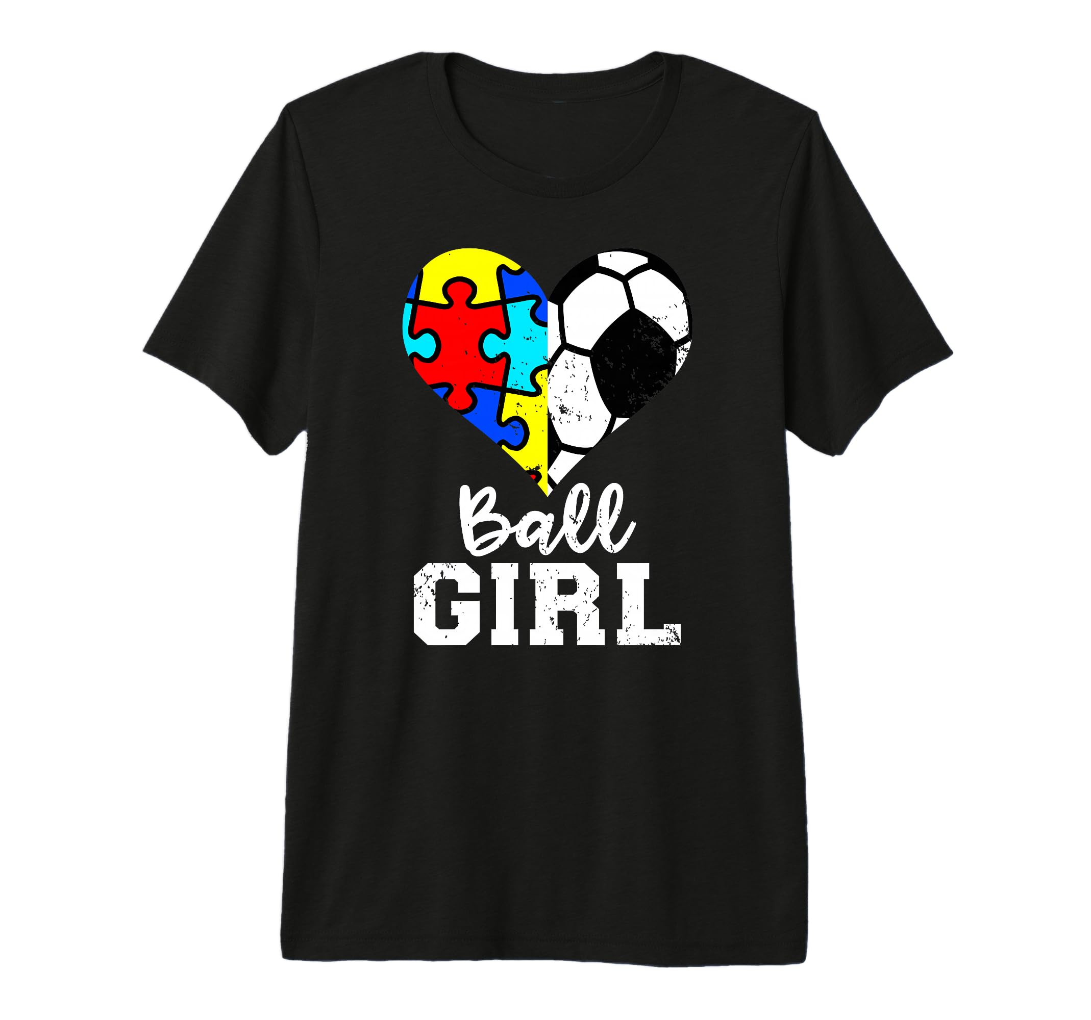 Autism Soccer Funny Autism Puzzle T-Shirt - Casual Everyday Wear Men Women