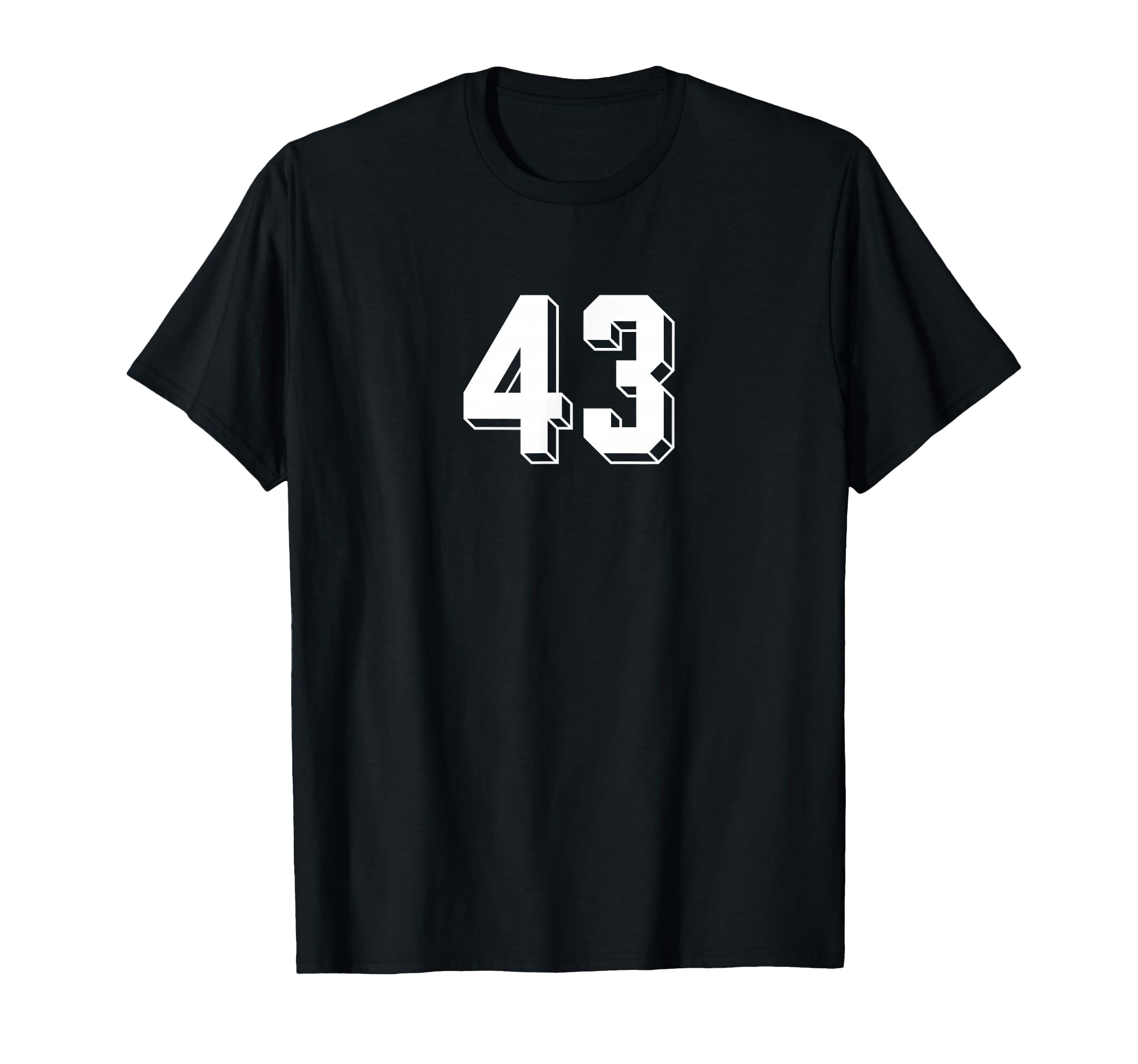 Number 43 80S 90S Soccer Team Jersey T-Shirt - Minimalist Print for Adults