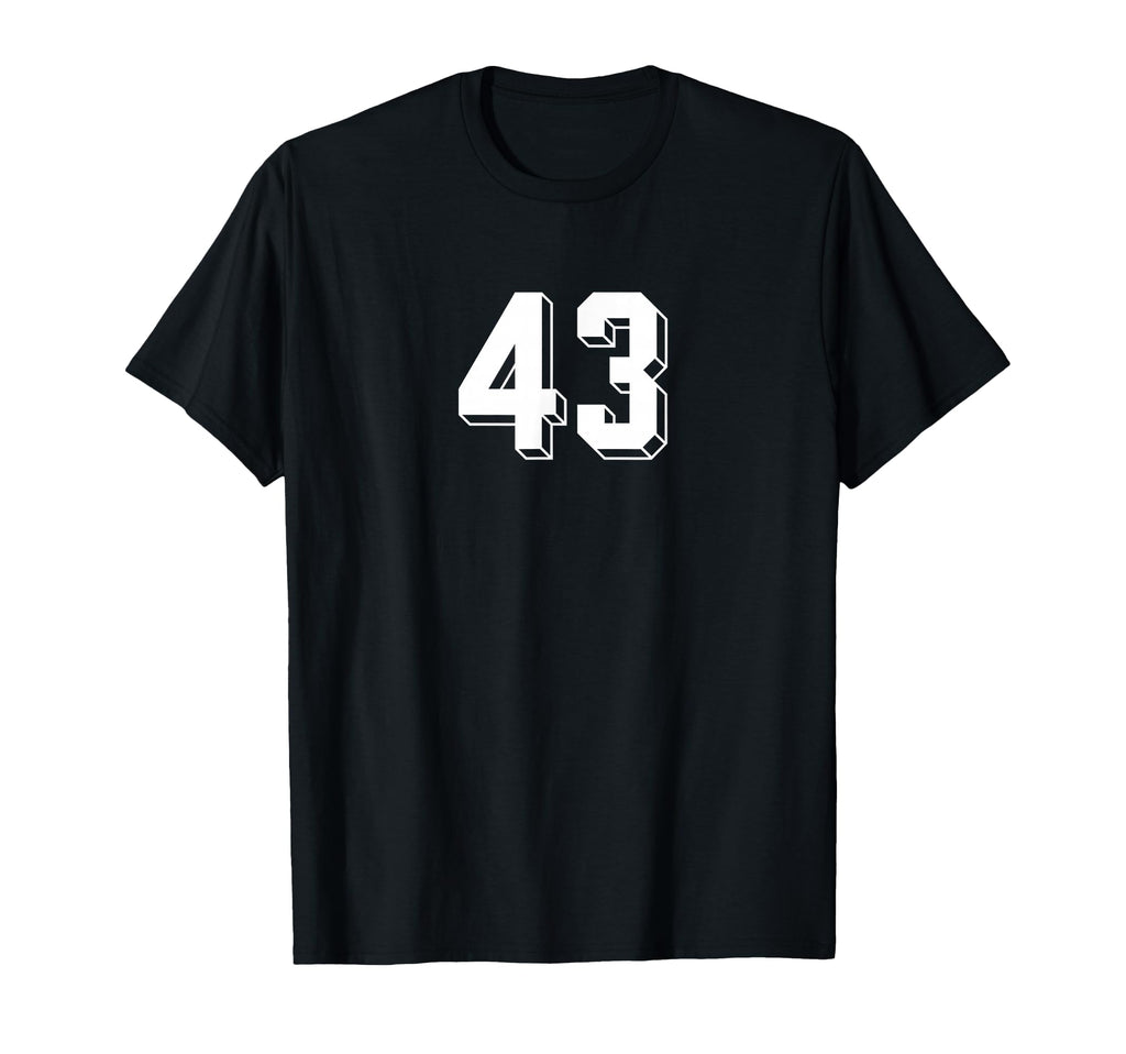 Number 43 80S 90S Soccer Team T-Shirt - Casual Everyday Wear Men Women