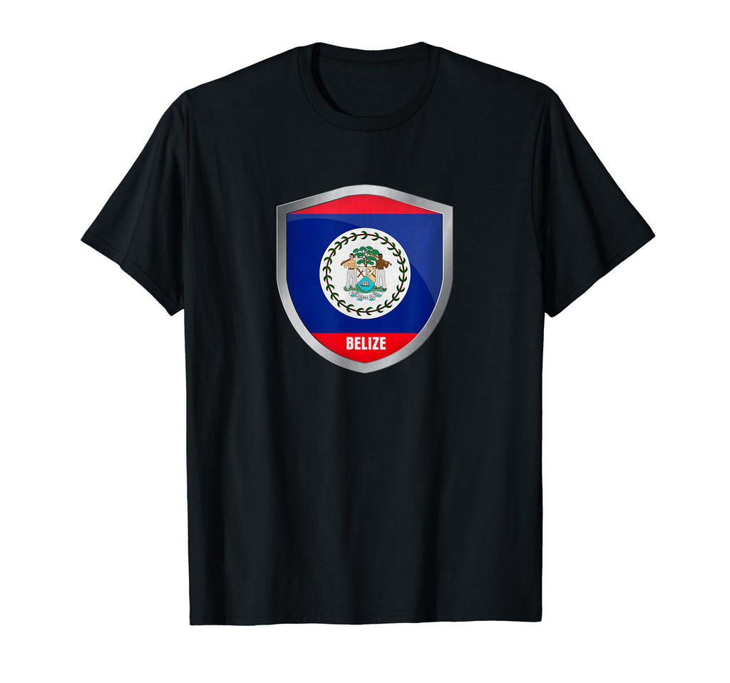 Belize Flag Badge Soccer Fans Jersey T-Shirt - Trendy Graphic for Adults
