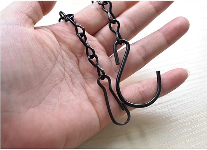 4 Pack 35 Inches Hanging Chains Black, Garden Plant Hangers, for Bird Feeders, Billboards, Chalkboards, Planters, Lanterns, Wind Chimes and Decorative Ornaments