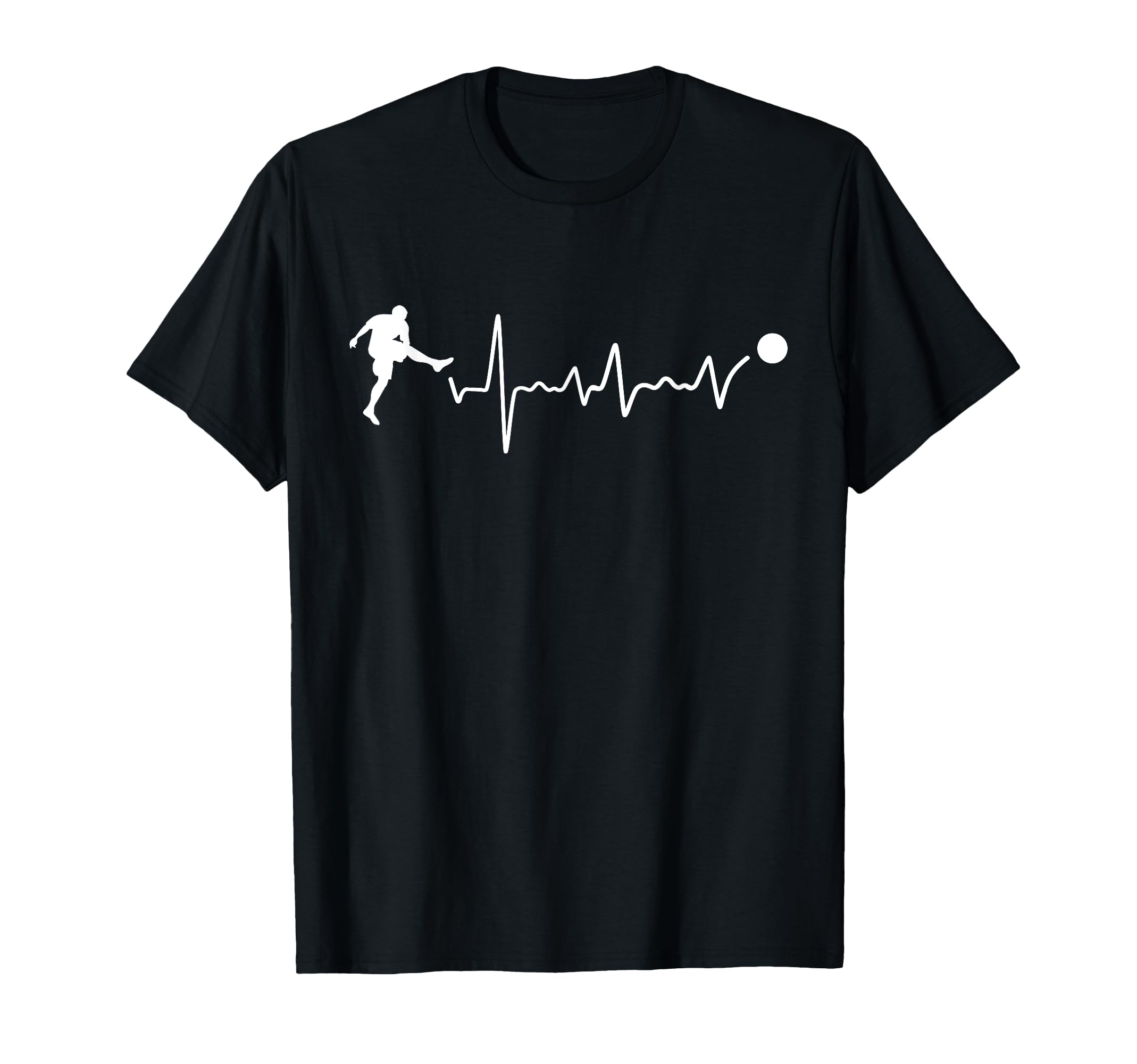 Soccer Heartbeat Coach Soccer Player T-Shirt - Minimalist Print Men Women