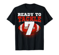 Football 7Th Birthday Player Tackle T-Shirt - Streetwear Style for Adults