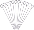 8 Inch Stainless Steel BBQ Skewers, Shish Kebab Kabob Skewers 12 pcs