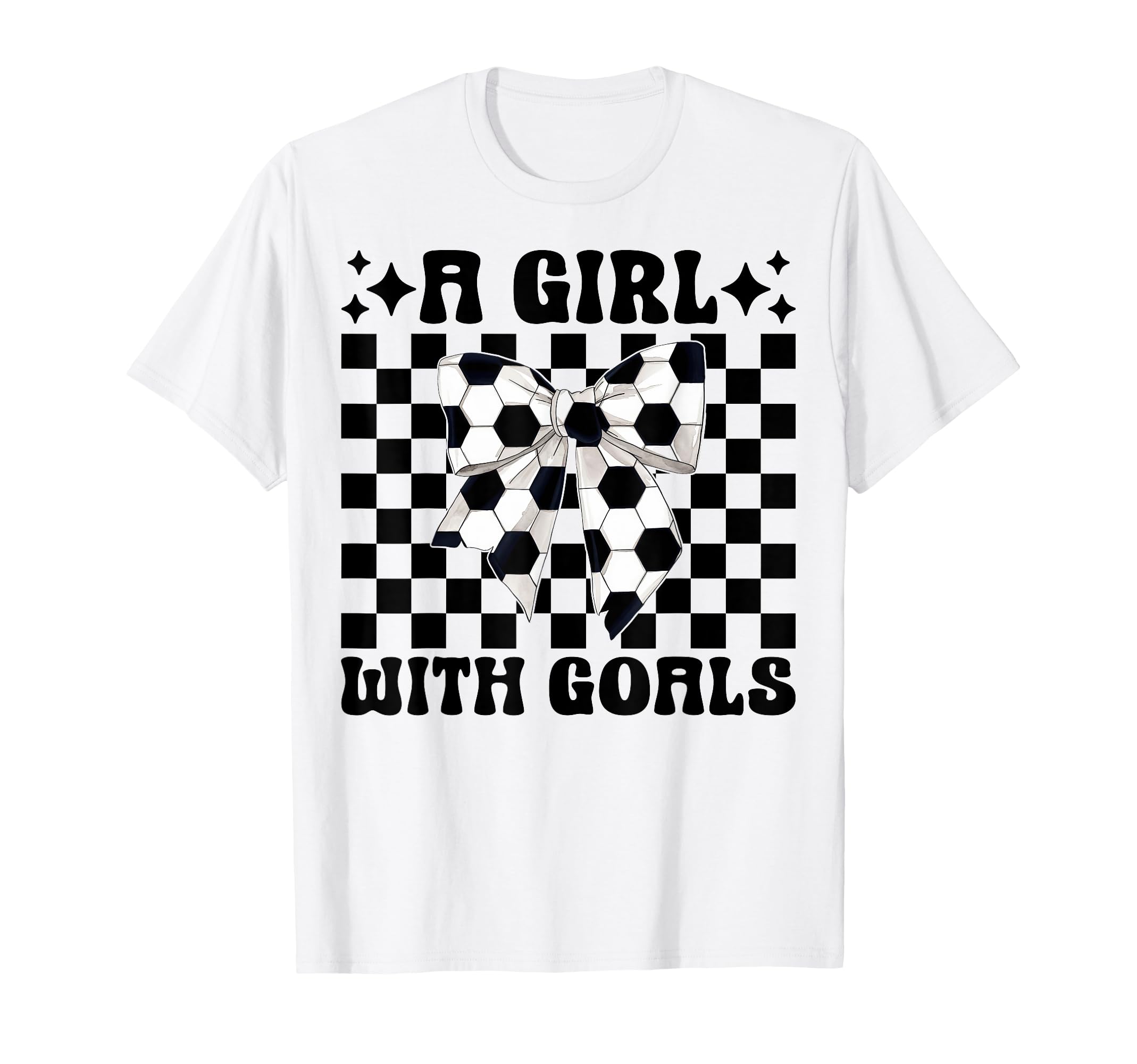 Soccer Coquette Bow Goals T-Shirt - Graphic Print Unisex