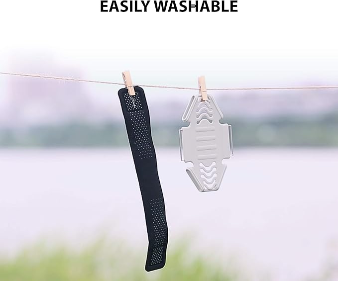 BONE Run Tie, Running Cell Phone Holder, Skin-Friendly & Washable Silicone Sport Armband, Universal Workout Phone Carrier Compatible with Most Smartphone (Gray - Size S/Arm Size 7.9-9.8'')