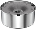SCHITEC Dog Water Bowl No Spill 1.2L/40oz Slow Drinking Anti-Splash Stainless Steel Dog Bowl with Floating Disk, Spill Proof Pet Travel Water Dispenser for Sloppy Messy Drinkers(Gray)