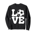 Love Soccer Ball Funny Football Sweatshirt - Minimalist Print Men Women
