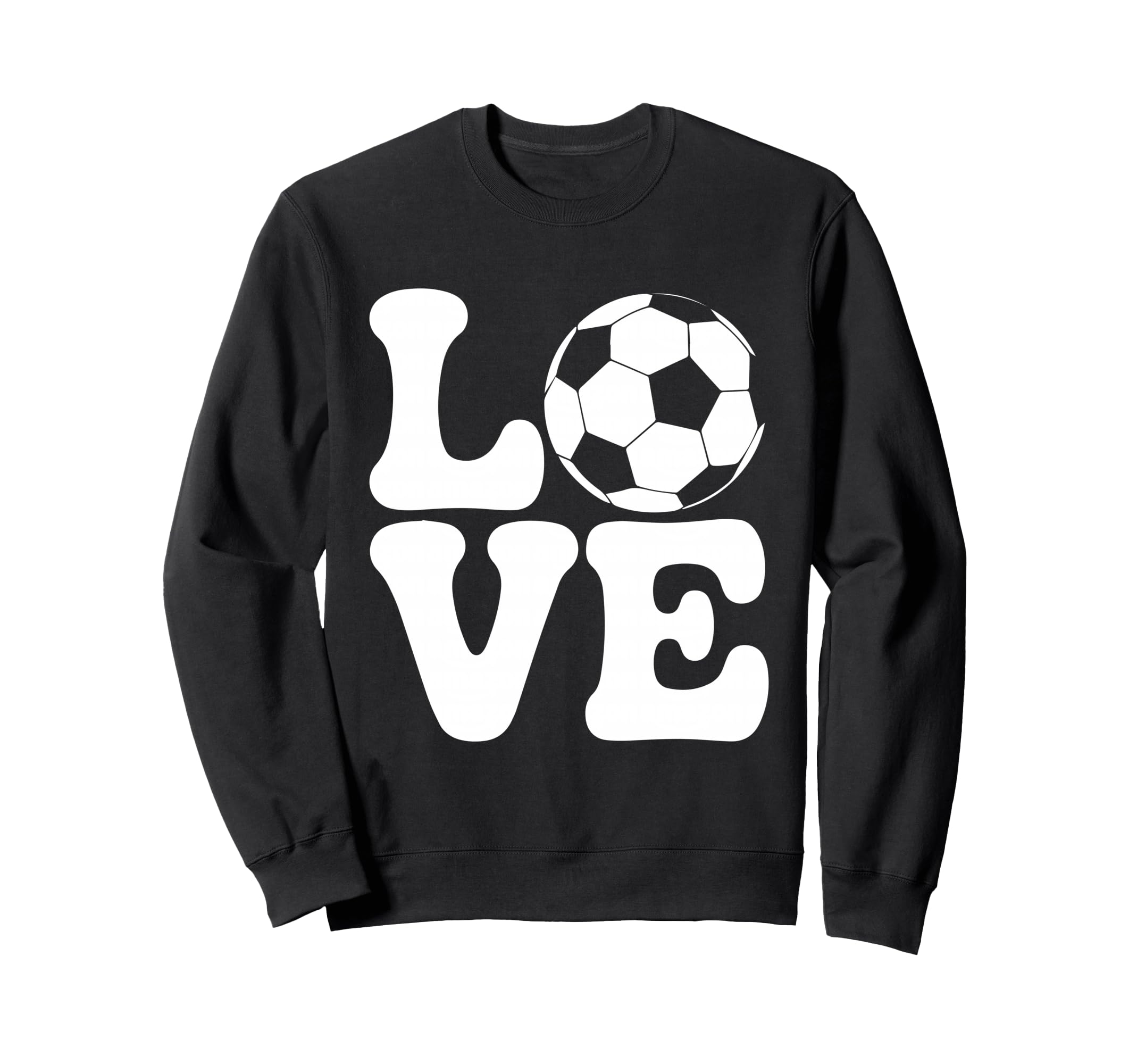 Love Soccer Ball Funny Football Sweatshirt - Minimalist Print Men Women
