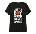 Just Who Loves Sports Basketball Soccer T-Shirt - Unique Graphic Unisex