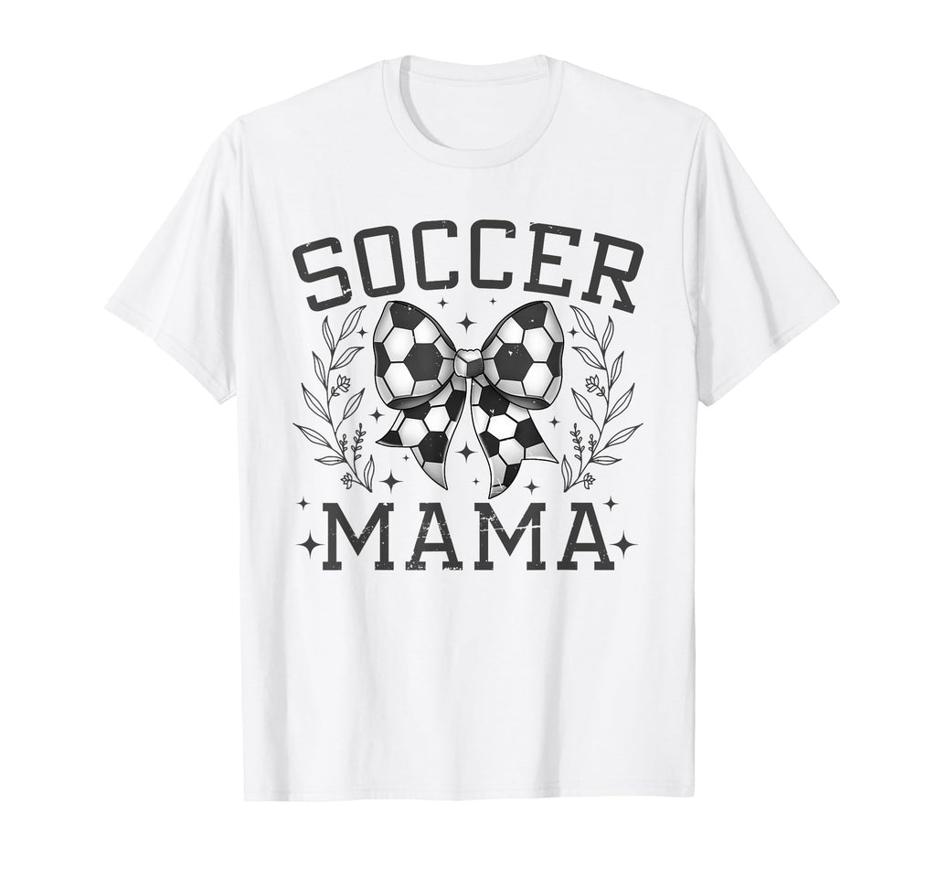 Coquette Bow Soccer Mama Game Day T-Shirt - Streetwear Style Unisex