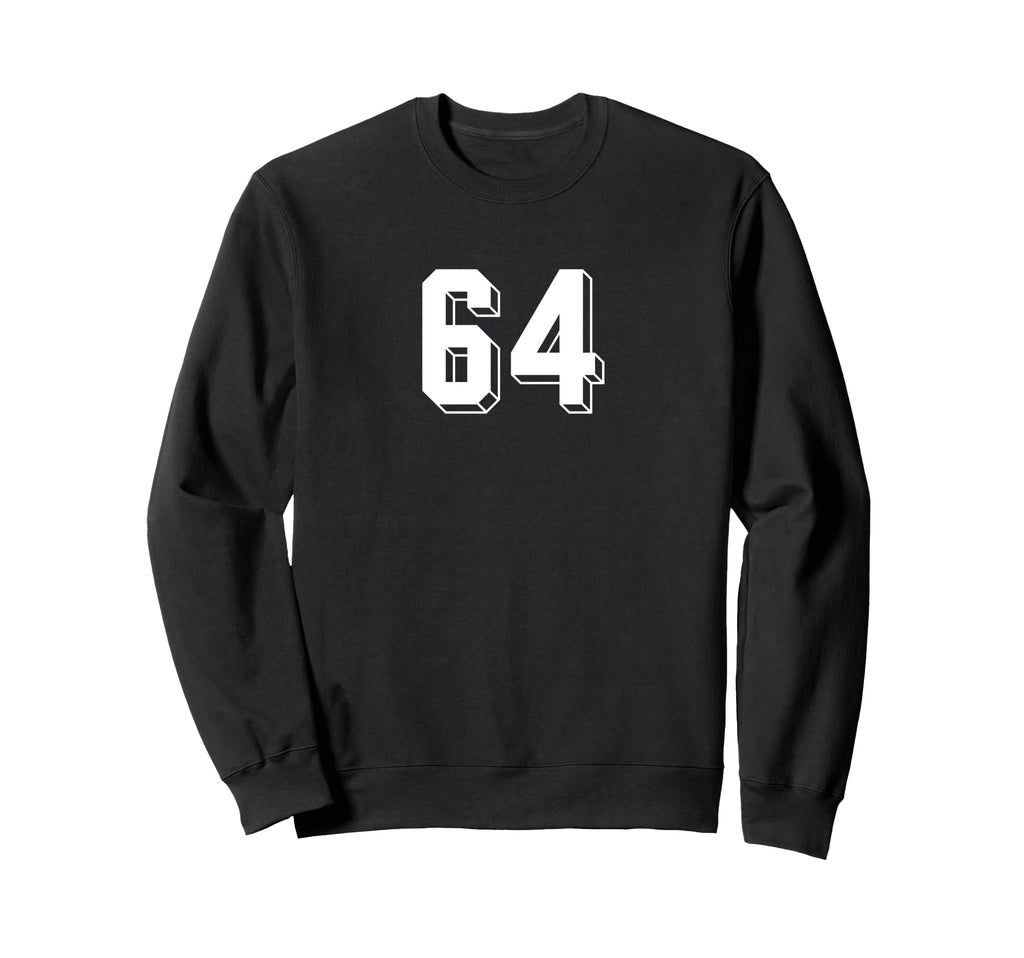 Number 64 80S 90S Soccer Team Sweatshirt - Unique Graphic for Adults