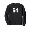Number 64 80S 90S Soccer Team Sweatshirt - Unique Graphic for Adults