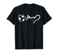 Soccer Heartbeat Heart Soccer Player T-Shirt - Custom Art Print for Adults
