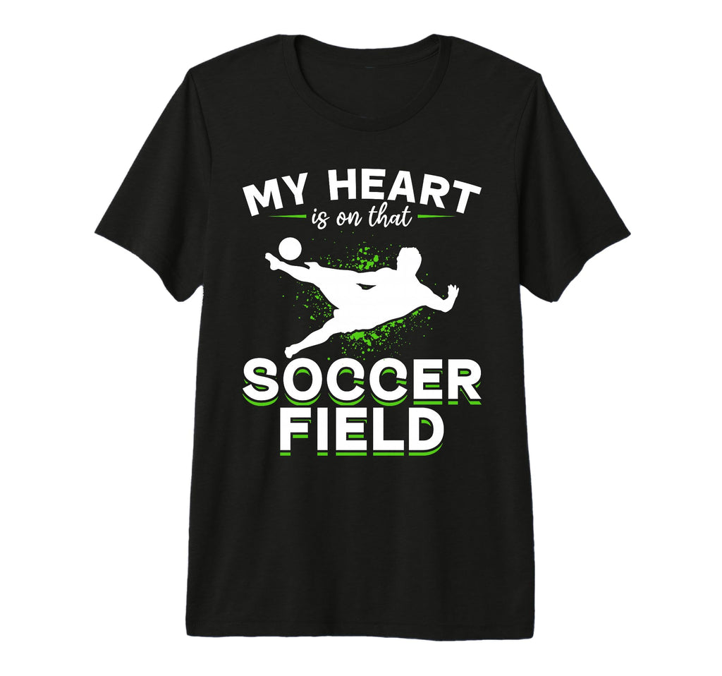 Soccer Game Day My Heart Is That T-Shirt - Custom Art Print Men Women