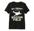 Soccer Game Day My Heart Is That T-Shirt - Custom Art Print Men Women