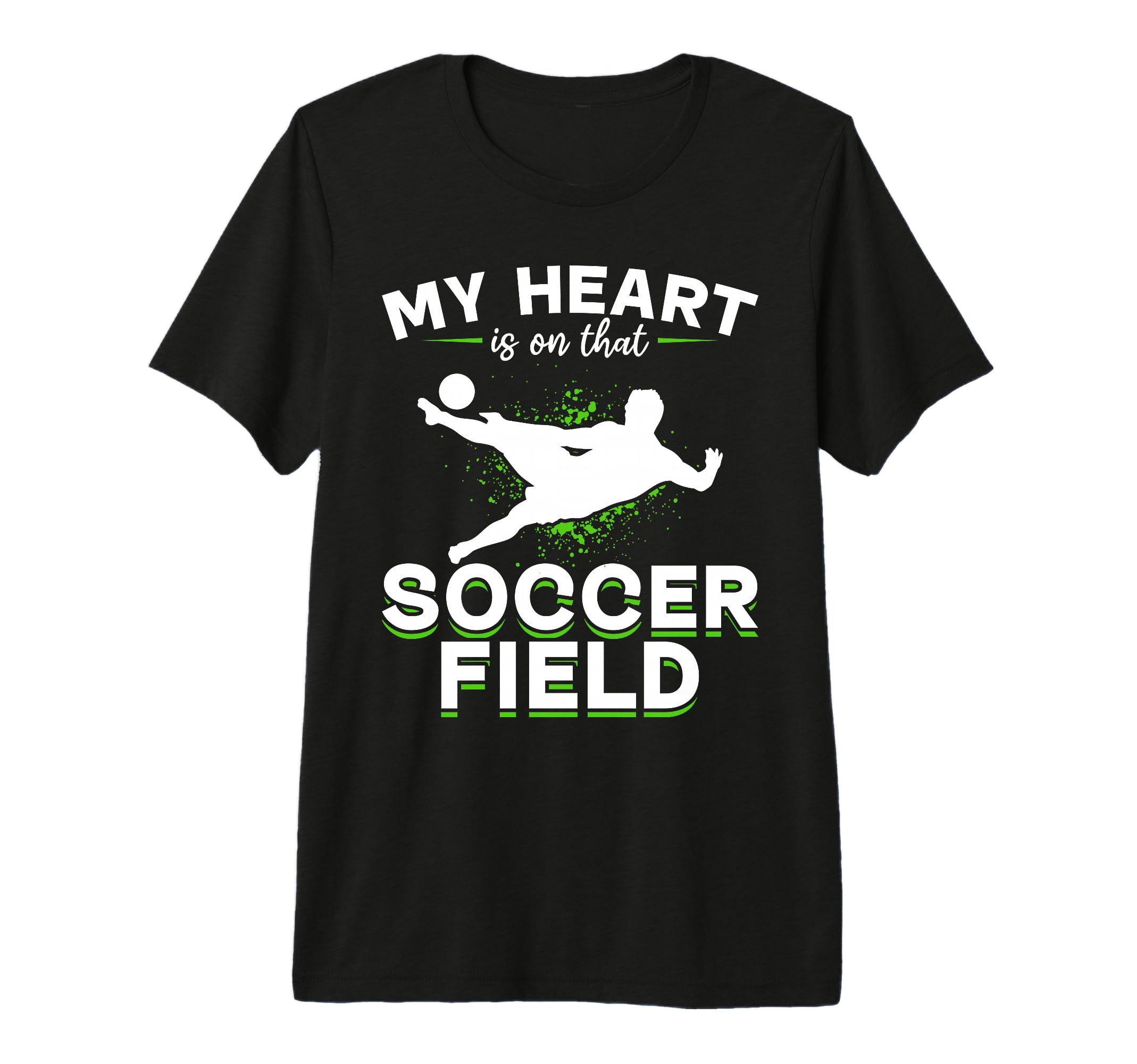 Soccer Game Day My Heart Is That T-Shirt - Custom Art Print Men Women