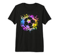 Soccer Ball Watercolor Paint Splashes T-Shirt - Streetwear Style Men Women