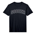 Soccer Funny Athletic Lettering Team T-Shirt - Novelty Apparel for Adults