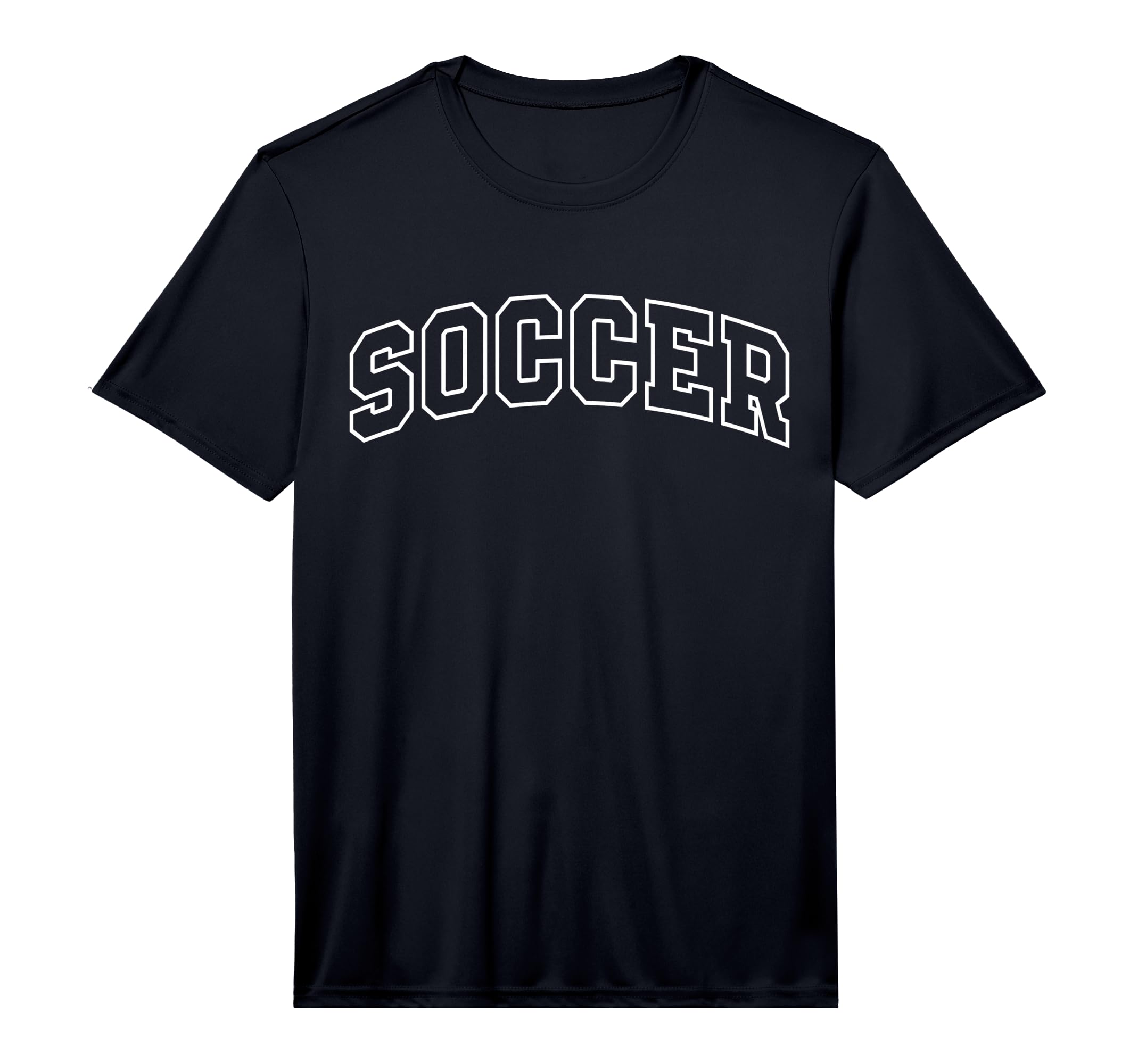 Soccer Funny Athletic Lettering Team T-Shirt - Novelty Apparel for Adults
