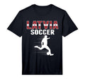 Latvia Soccer Fans Jersey Latvian Flag T-Shirt - Graphic Print for Adults