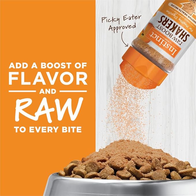 Instinct Raw Boost Shakers, Freeze-Dried Powder, Cat Food Topper - Digestive Health, 5.5 oz. Bottle