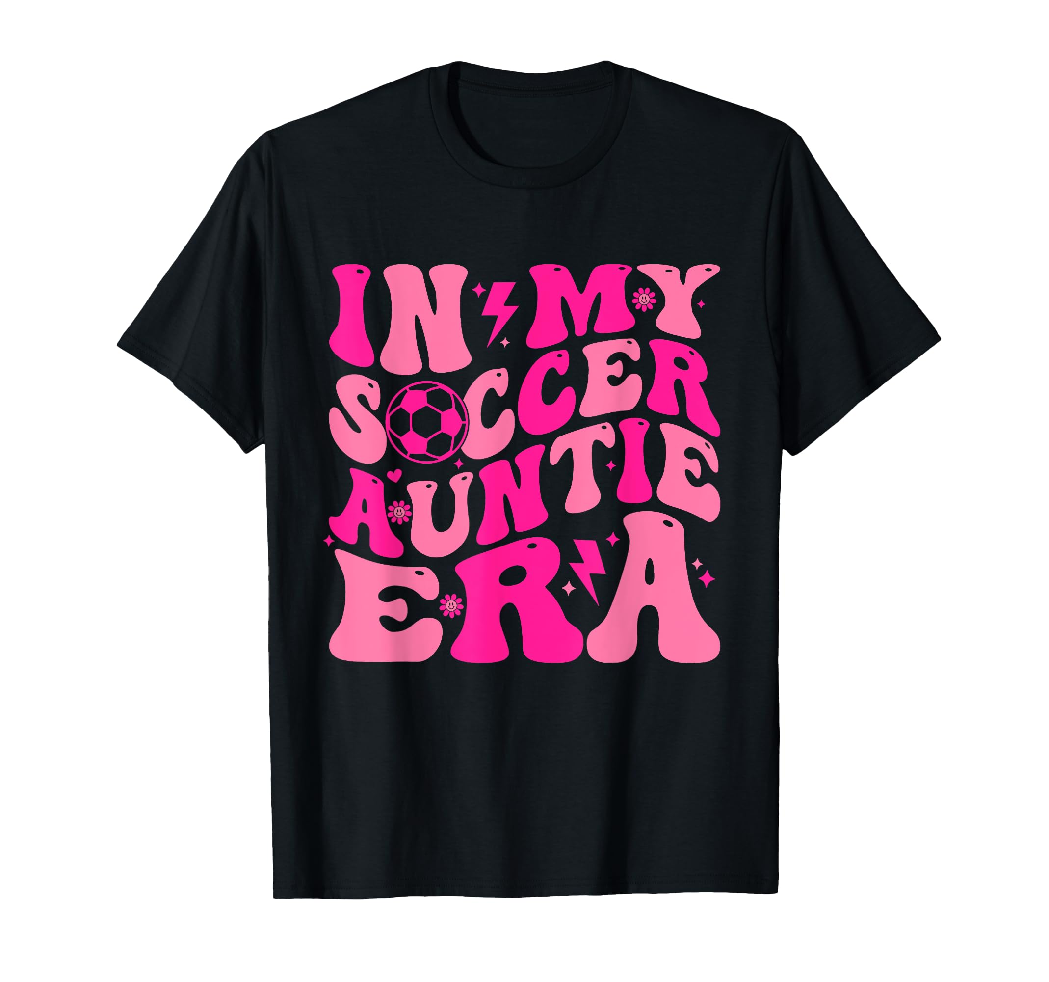Groovy My Soccer Auntie Era Funny T-Shirt - Custom Art Print Men Women