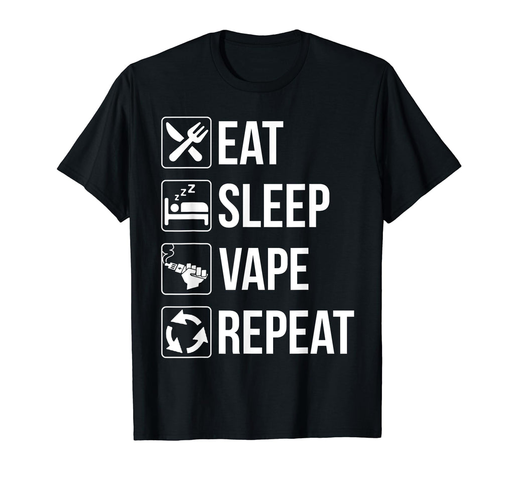 Funny Eat Sleep Repeat T-Shirt - Fun Novelty Design Men Women