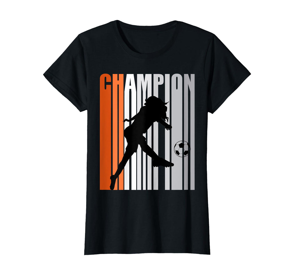 Orange Soccer Champion Birthday T-Shirt - Trendy Graphic for Adults