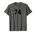 Number 74 80S 90S Soccer Team Jersey T-Shirt - Novelty Apparel for Adults