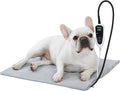 pettycare Pet Heating Pad for Dog Cat, Electric Heating with Steel-Wrapped Cord, 25-Level Timer & 11-Level Temperature Indoor Warming Pads Easy Clean for Puppy Cat Dog M 18x18inch