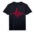 Red Heartbeat Performance T-Shirt - Graphic Print for Adults