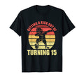 15 Year Old Happy 15Th Birthday T-Shirt - Minimalist Print Men Women