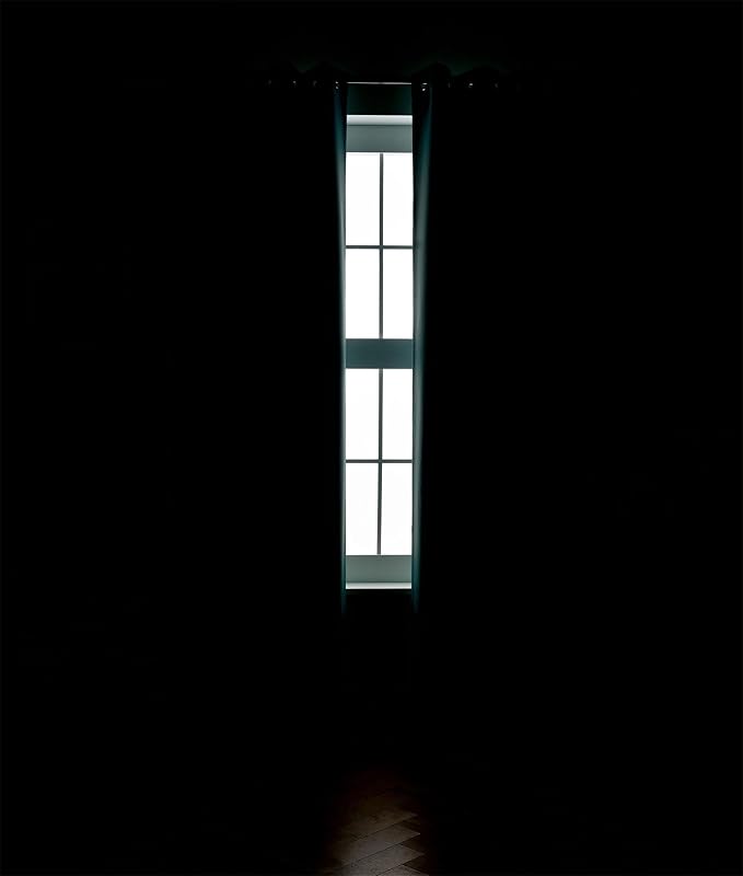MIUCO Blackout Curtains Room Darkening Curtains Textured Grommet Window Curtains for Living Room 2 Panels 52x84 Inch Long Teal
