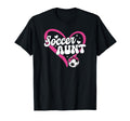 Soccer Aunt Heart Aunt Soccer Player T-Shirt - Novelty Apparel Men Women