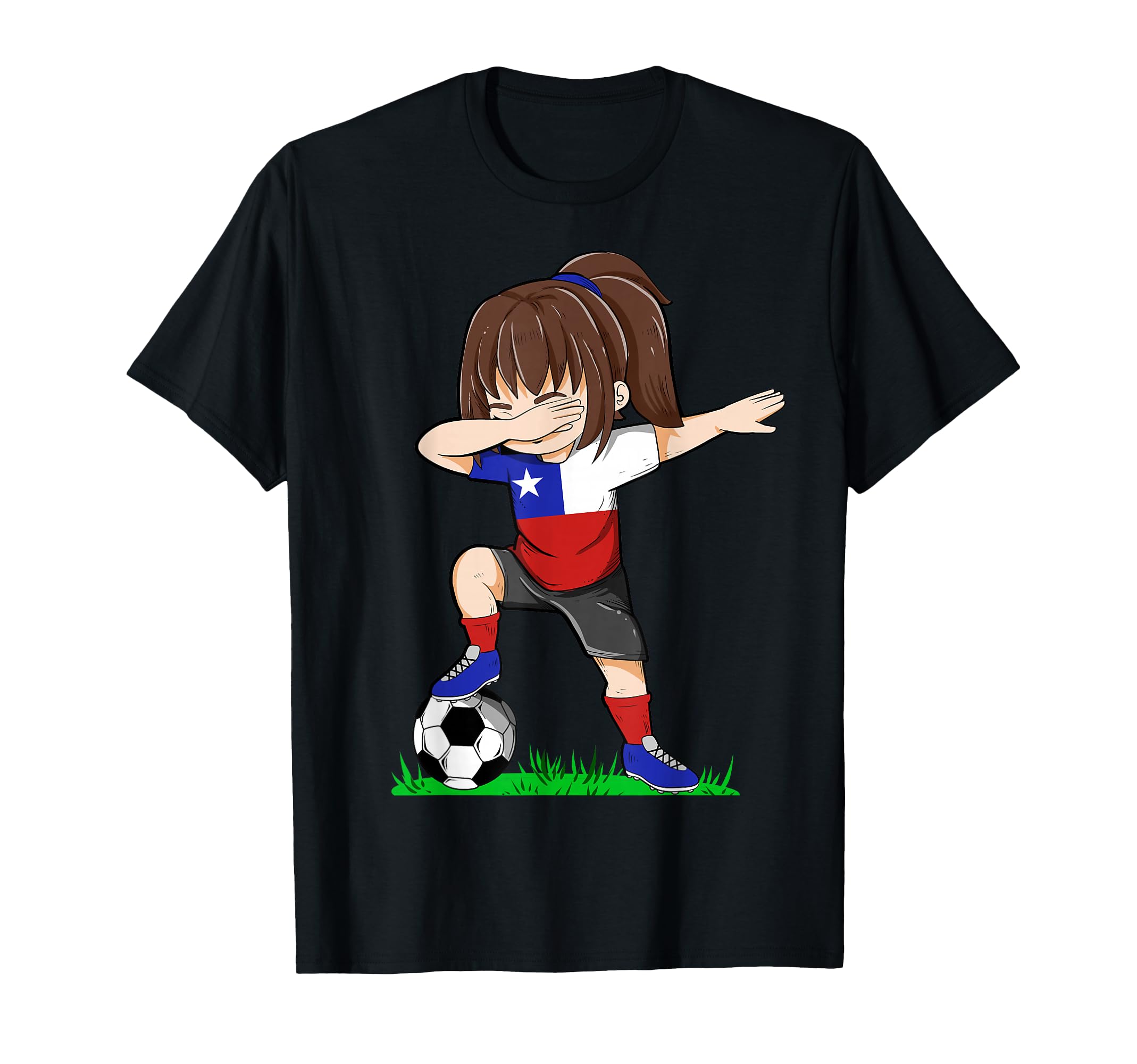 Soccer Chile Jersey Flag Football Dab T-Shirt - Custom Art Print Men Women