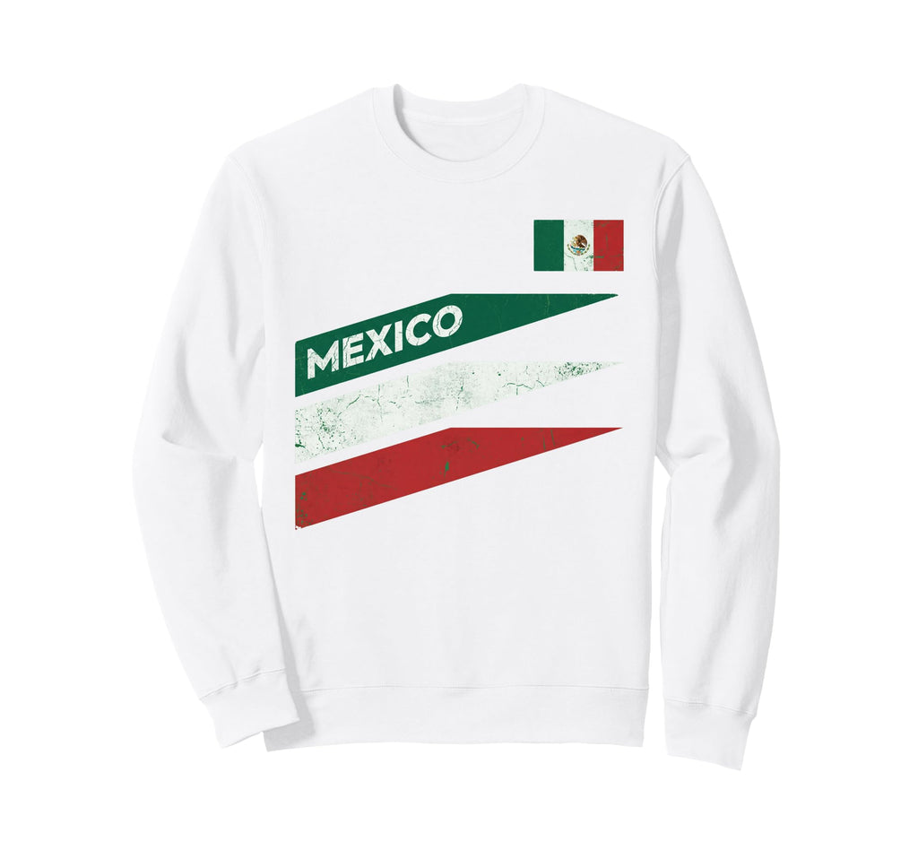 Mexico Flag Mexican Hispanic Sweatshirt - Casual Everyday Wear Men Women