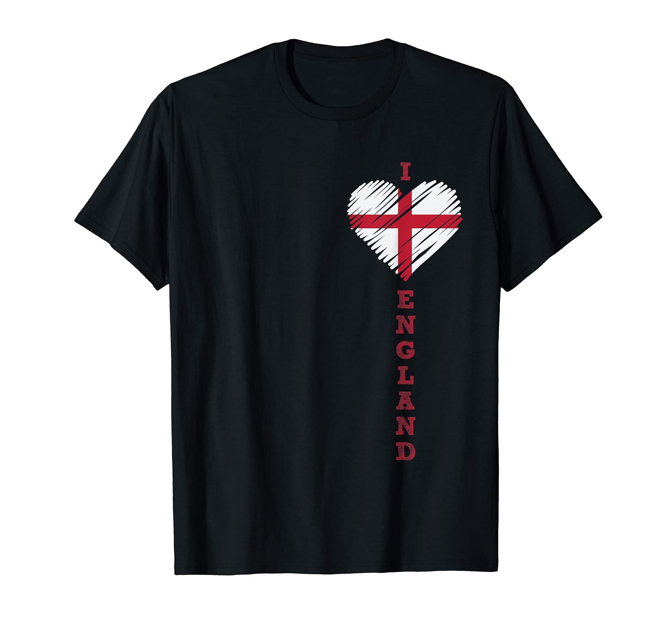 I Love England Heart World Sport T-Shirt - Trendy Graphic Men Women