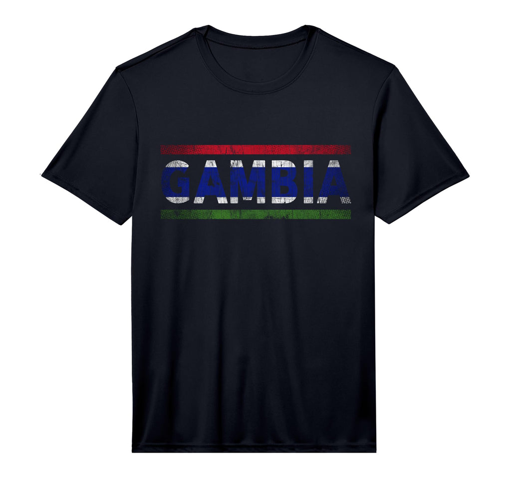 Gambia Flag Gambian Distressed T-Shirt - Trendy Graphic Men Women