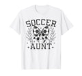 Coquette Bow Soccer Aunt Game Day T-Shirt - Streetwear Style Unisex