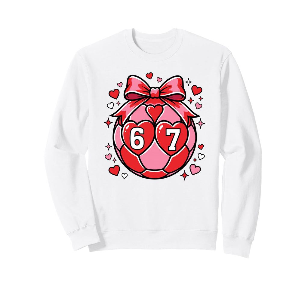 Valentine Soccer Love Football And Sweatshirt - Novelty Apparel Men Women