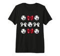 Soccer Balls Bows Womens Soccer Player T-Shirt - Aesthetic Graphic Unisex